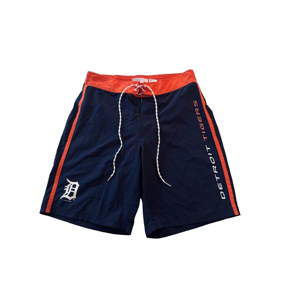 Detroit Tigers MLB Mens L Navy Blue Swim Trunks Board Shorts G-III Athleisure